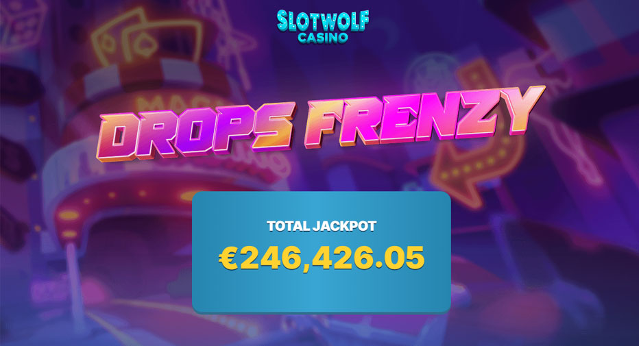 Drops Frenzy at Slotwolf Casino – Win three progressive jackpots