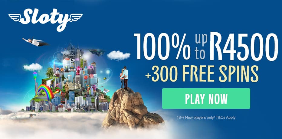 Sloty Bonus south africa - 300 Free Spins + 100% deposit bonus