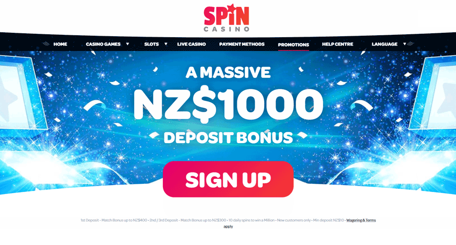 Spin Casino deposit matches - 3 more bonuses worth up to $1000