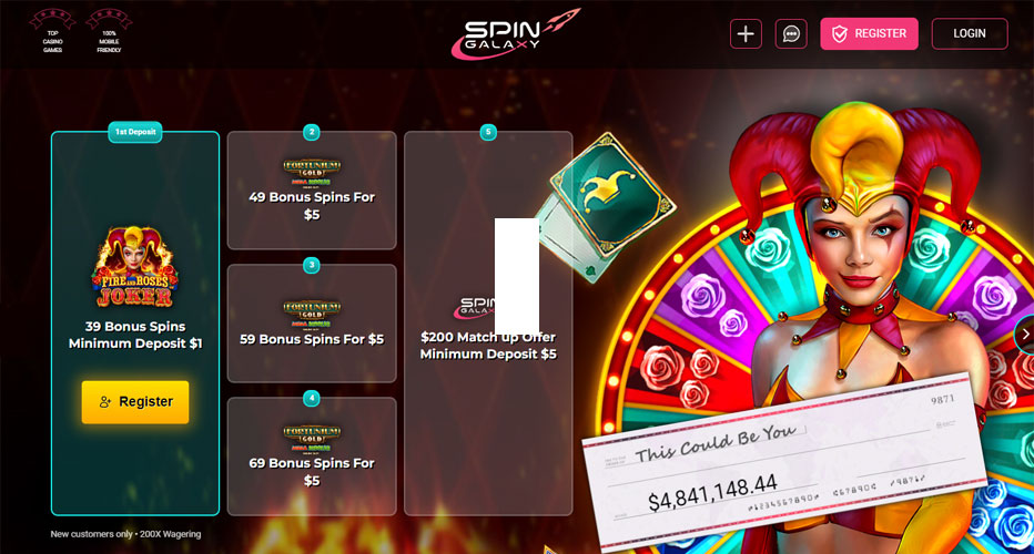 Exclusive Spin Galaxy Casino promotional offers