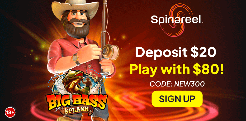 Spinareel promo code – use ‘’NEW300’’ for a 300% deposit bonus