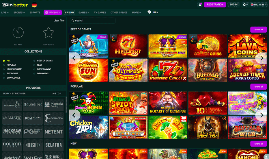 Spinbetter Casino – what games can I play?