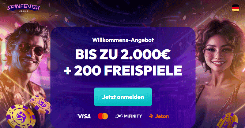 SpinFever Willkommens-Angebot Deutschland