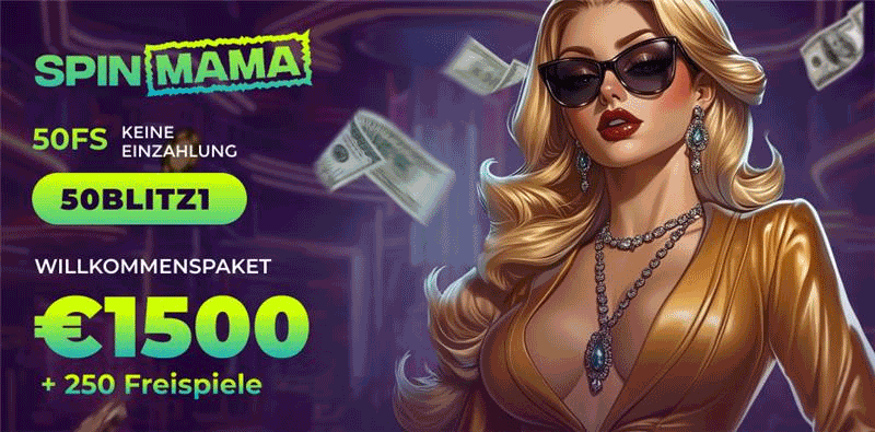 SpinMama Casino Bonus ohne Einzahlung – 50 Freispiele bei Anmeldung