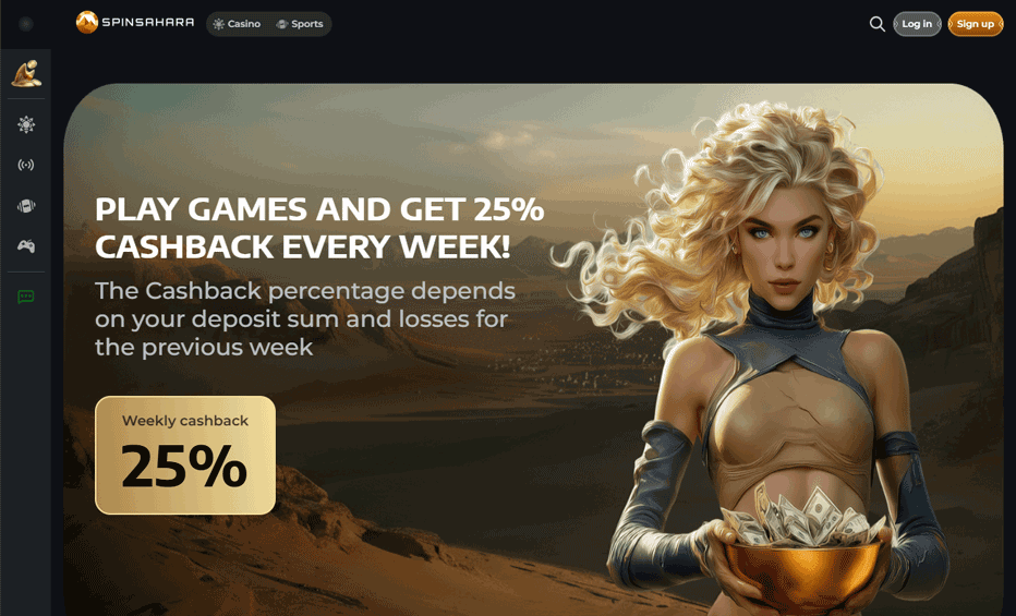 Spinsahara Weekly cashback Spinsahara Weekly cashback