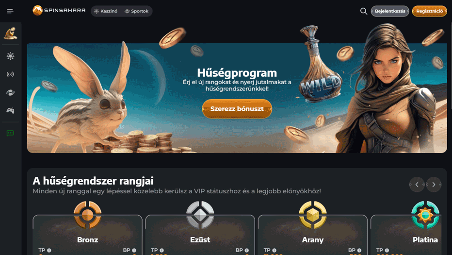 SpinSahara VIP és hűségprogram SpinSahara VIP és hűségprogram