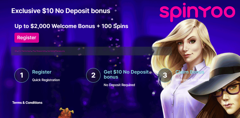 spinyoo casino no deposit bonus $10 free