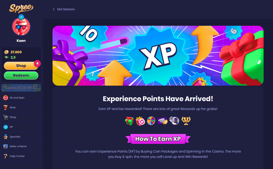 Experience points (XP) and loyalty rewards