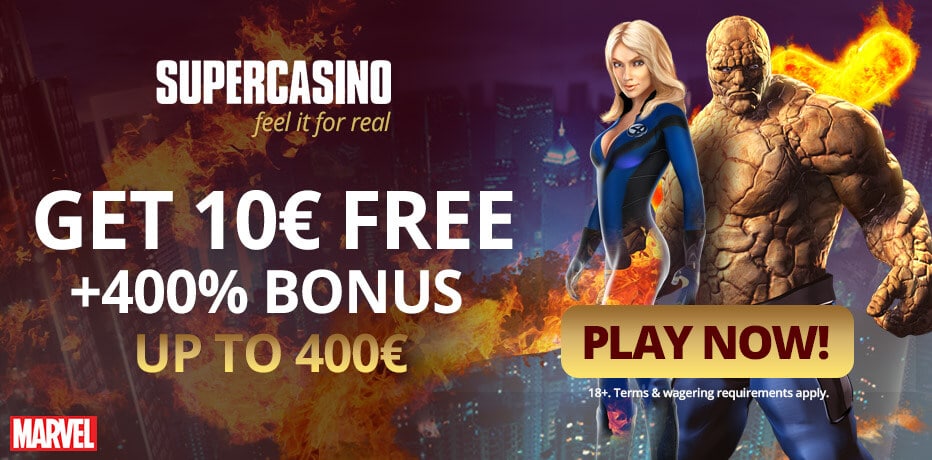 SuperCasino No Deposit Bonus - € 10 Free