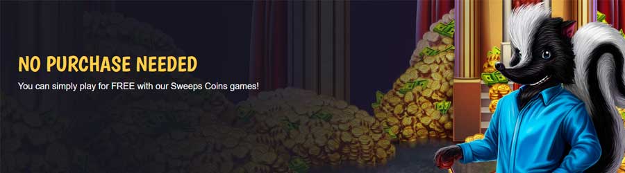 SweepSlots Free Play using Gold Coins