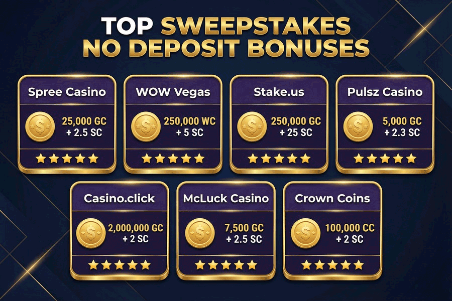 Recommended no deposit offers that you can claim at reliable sweepstakes casinos Recommended no deposit offers that you can claim at reliable sweepstakes casinos