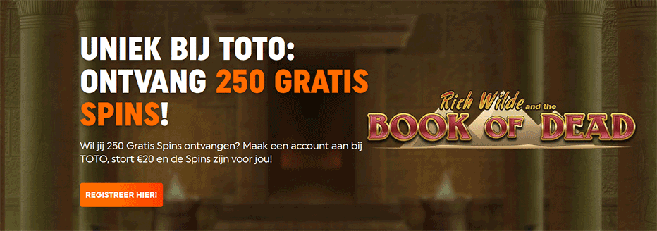 toto free spins 200 gratis spins book of dead