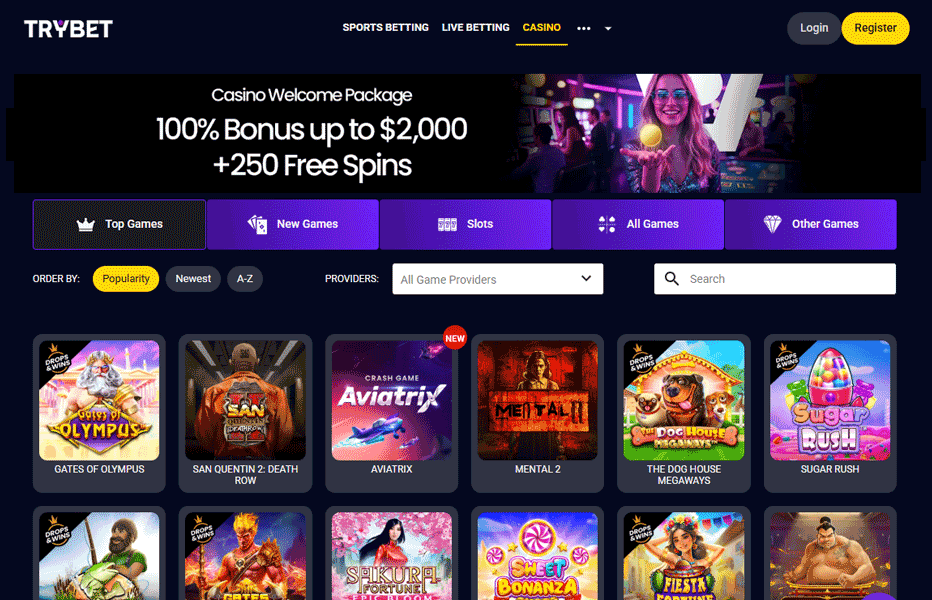 Games and software at Trybet Games and software at Trybet