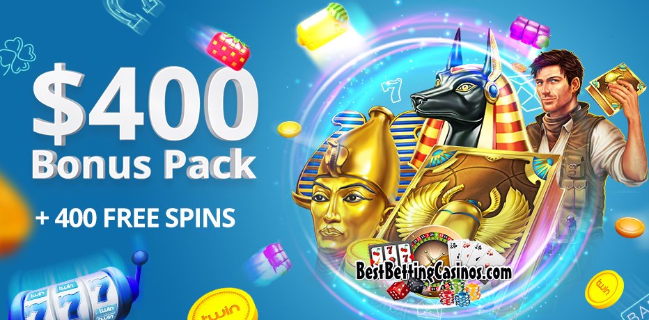 Revue des bonus de chez Twin Casino - 400 tours gratuits + C$400 de bonus *Exclusif