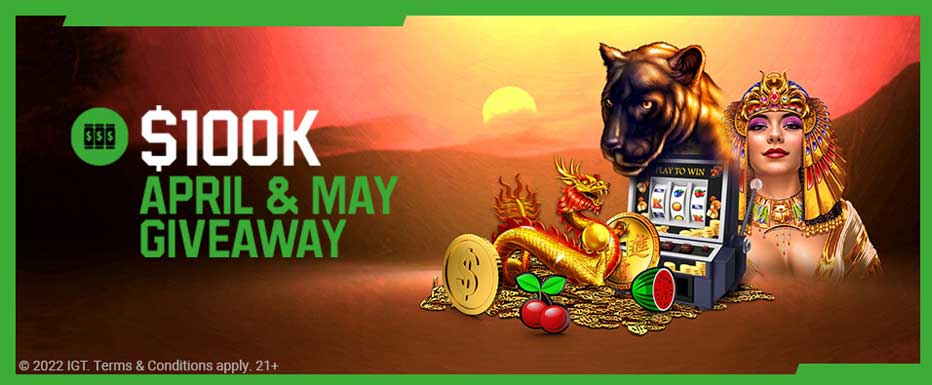 Unibet Casino $100K April & May Giveaway Promotion