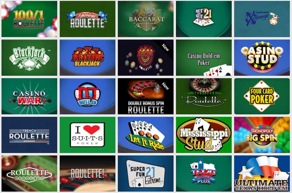 Unibet Casino Table Games