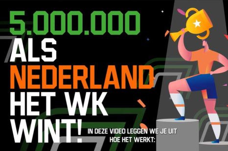 Unibet WK actie – Win een deel van €5 miljoen als Nederland Wereldkampioen wordt