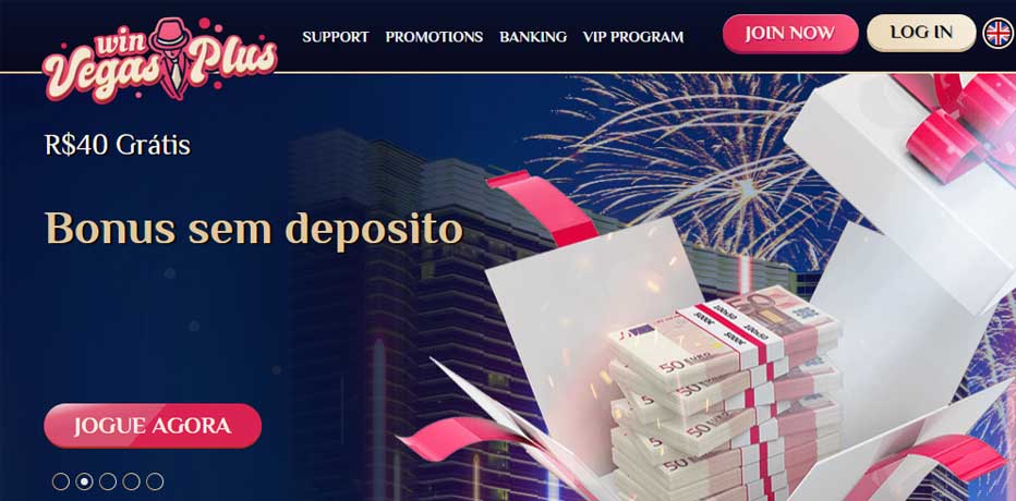 40 reais grátis no VegasPlus Casino (bônus sem depósito)
