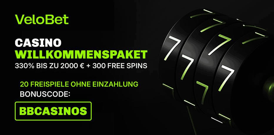 VeloBet Bonus ohne Einzahlung - 20 Freispiele mit unsere bonus code VeloBet Bonus ohne Einzahlung - 20 Freispiele mit unsere bonus code