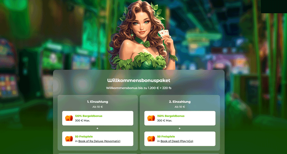 Verde Casino Willkommensbonus – Bis zu 1.200€ Bonus + 220 Freispiele