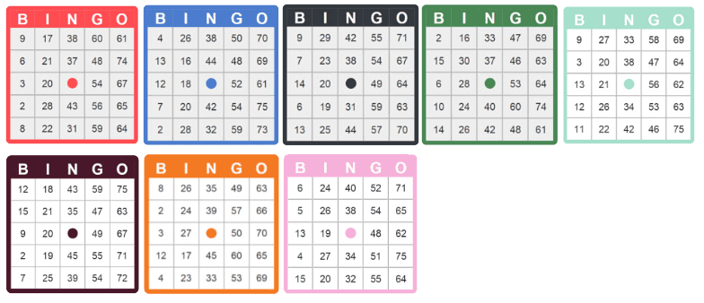 voorbeeld bingokaarten printen