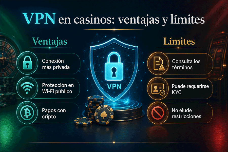 Ventajas y desventajas de usar VPN en casinos online