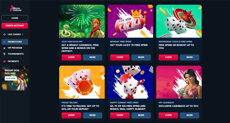 Interesting promotions available at TripsCasino