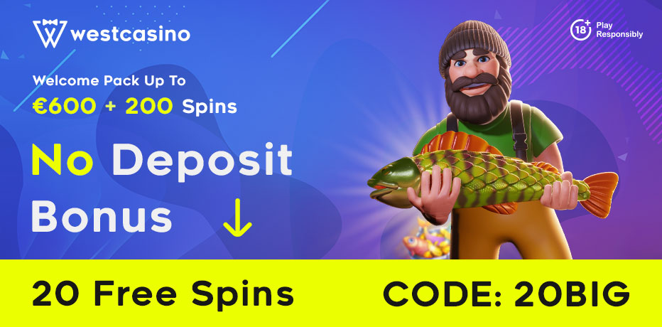 west casino no deposit bonus 20 free spins big bass bonanza