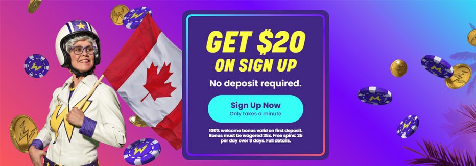 C$20,- No Deposit Bonus at Wildz Canada
