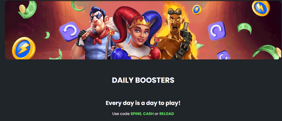 Daily Boosters at Winningz - pick your bonus! Daily Boosters at Winningz - pick your bonus!