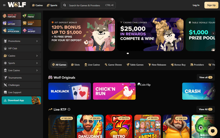 Why choose Wolf.io Casino?