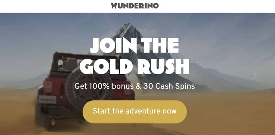 Wunderino Casino Bonus - 30 Freispiele + 100% Bonus