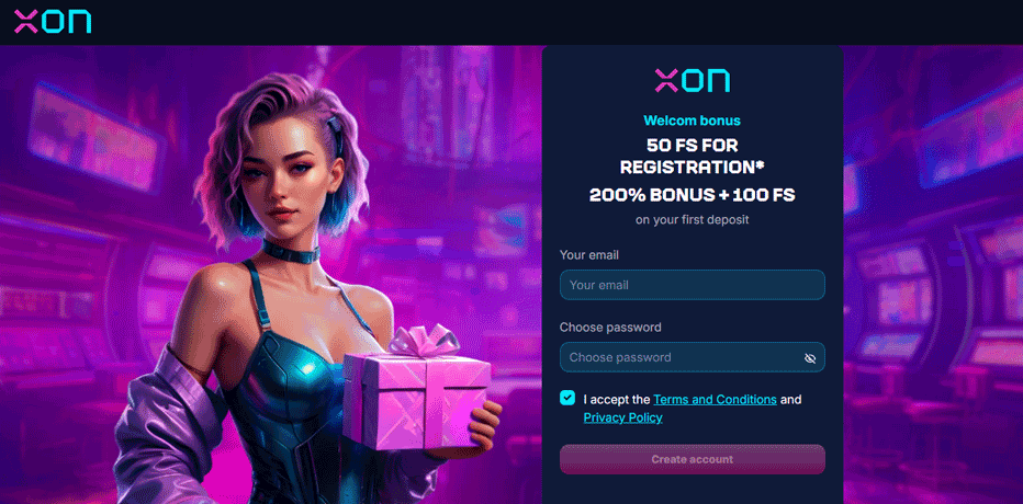Xon bet registration form - sign up your account within minutes
