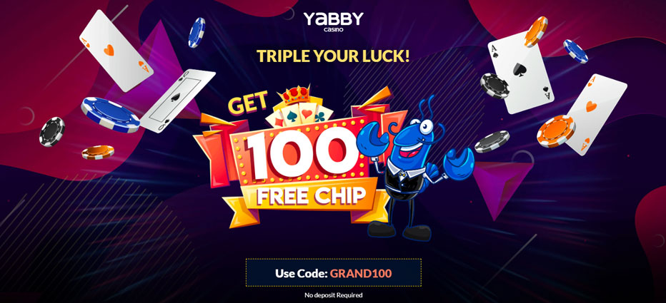 Yabby Casino No Deposit Bonus Codes – $100 Free Chip