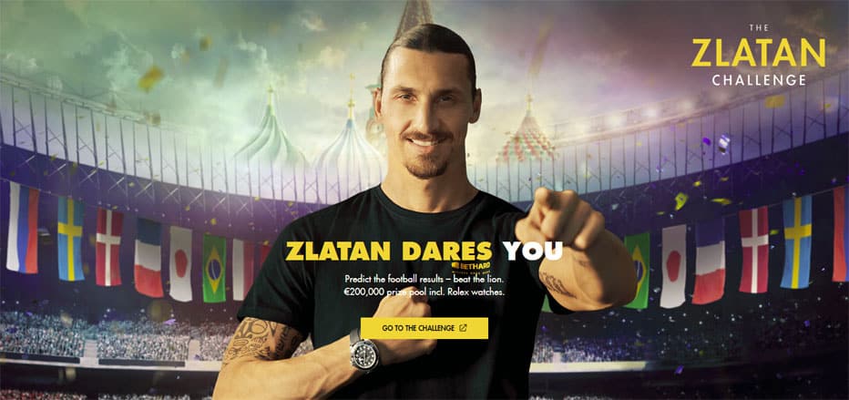 Zlatan Ibrahimovic Challenge bei bethard casino