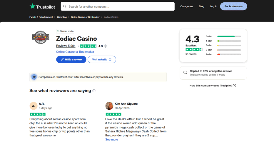 Zodiac Casino customer reviews - what do players think about this online casino? Zodiac Casino customer reviews - what do players think about this online casino?